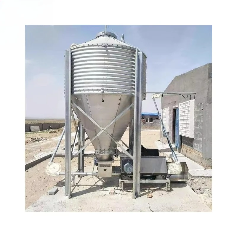 2 Tons Silo Feed Bin Automatic Feeding System for Pig Farm Piggery Equipment Feed Tower Livestock Poultry Chicken Farm Equipment