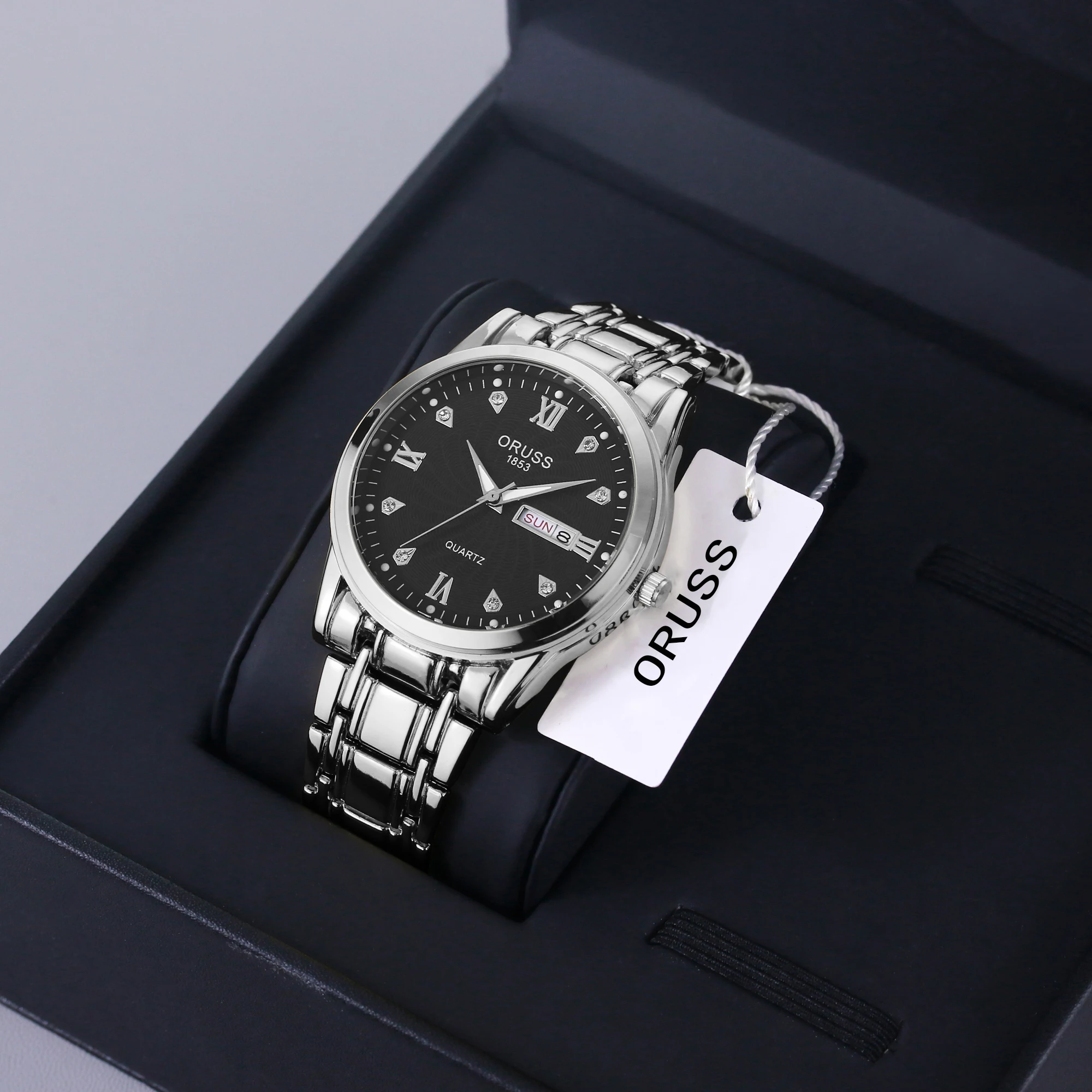 High-end couple watch Sen small women's watch foreign fashion trend men's watch double calendar durable couple watch