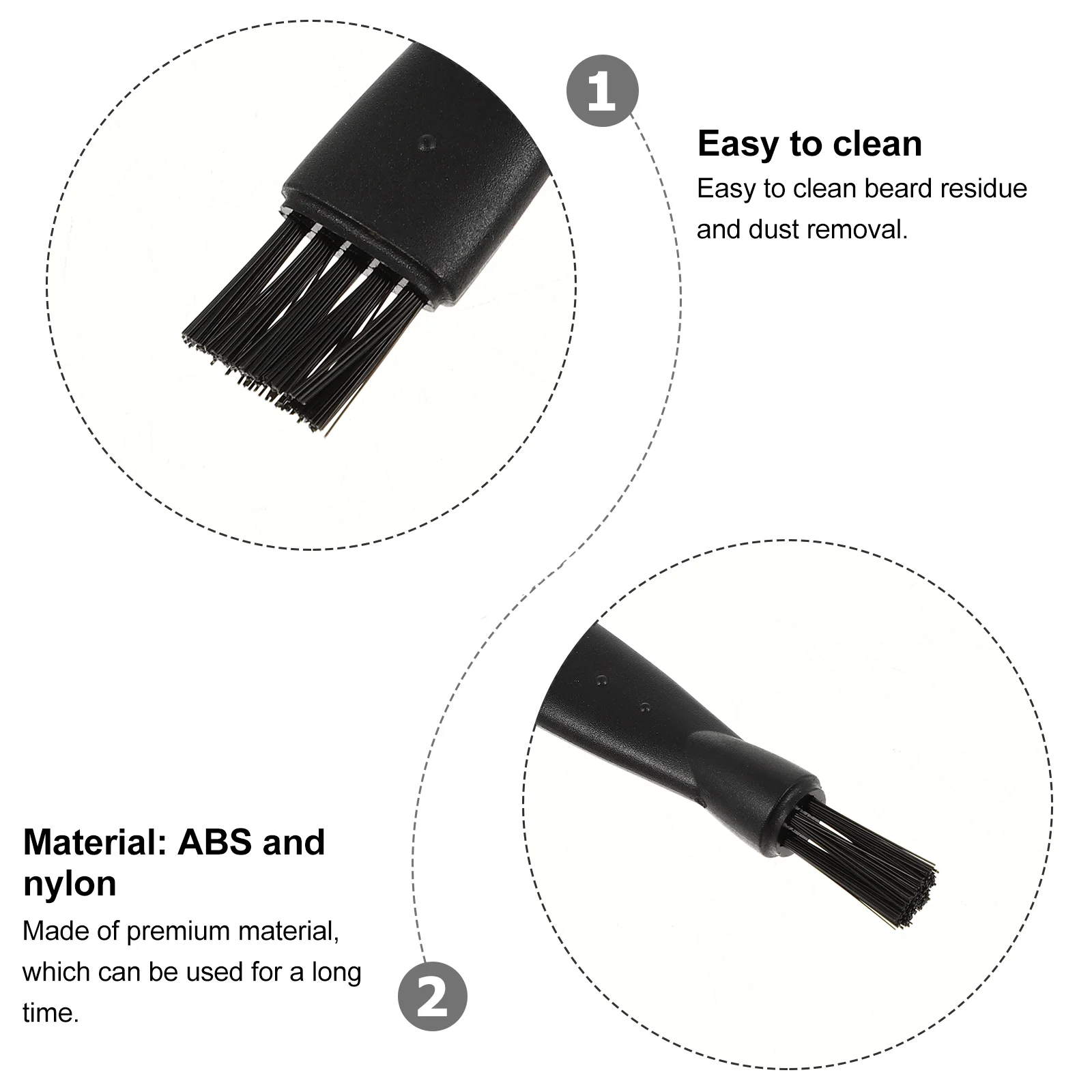 10 Pcs Shaving Brush Cleaning Replacement Razor Shaver Blades for Shavers Both Ends