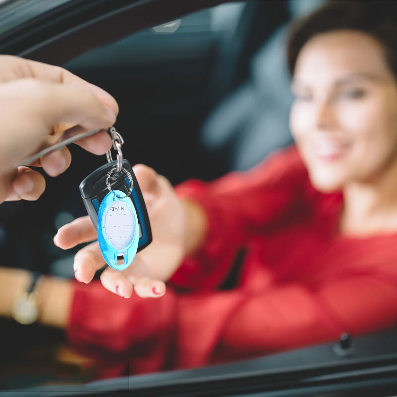 

50Pcs Plastic Key Tags with Ring Key Labels for Keys Luggage Id Tag Organizers Hotel Agent Cabinet Use Strong Keyring