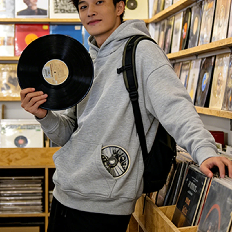 

Вязаная уличная одежда в готическом стиле 2025 Harajuku, свободная мужская модная толстовка с вышивкой, повседневная спортивная одежда в стиле панк, High Street, хип-хоп