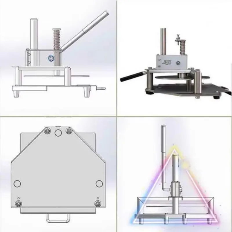Commercial 25cm Manual Cake Flatten Flat Pressing Machine Hand Pita Bread Dough Press Equipment Pizza
