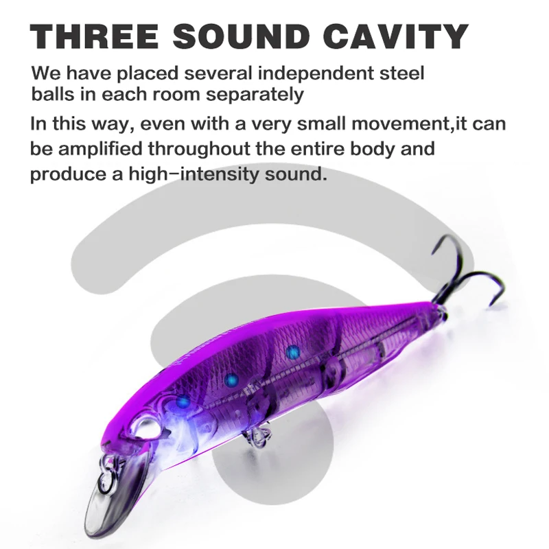 BEARKING 10cm/15g hot model fishing lures Hard Bait Minnow Long Cast Professional fishing bait Rattling Noise Weedless 50% Off view 3