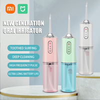 Xiaomi Oral Irrigator Portable Dental Water Flosser USB Rechargeable Water Floss Tooth Pick 4 Jet Tip 220ml 3 ModesTeeth Cleaner