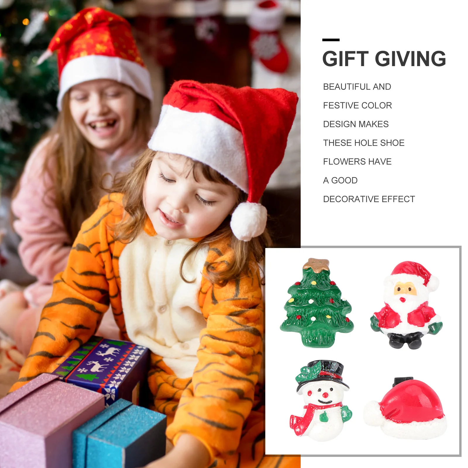 

Decorative Shoes Accessory Cartoon Shoelace Adornment Buckles Xmas Decoration Christmas