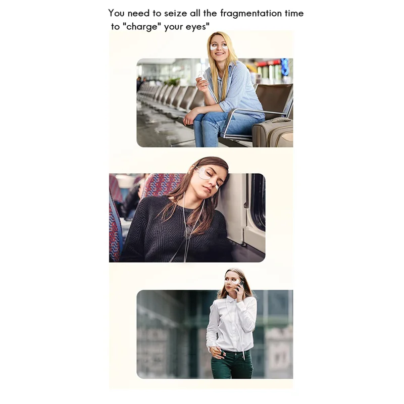 قناع العين، رقعة العين الكهربائية تقلل من التجاعيد والانتفاخ والهالات السوداء، جهاز تدليك العين #4