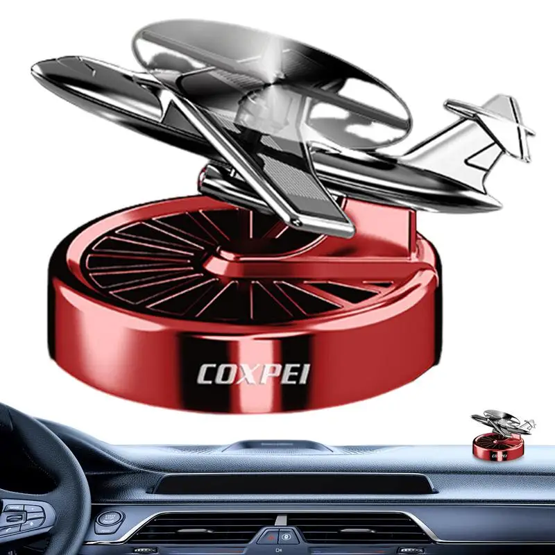 

Car Interior Accessories Solar Powered Airplane Rotating Perfume Diffuser Decoration Car Airplane Rotating Air Freshener