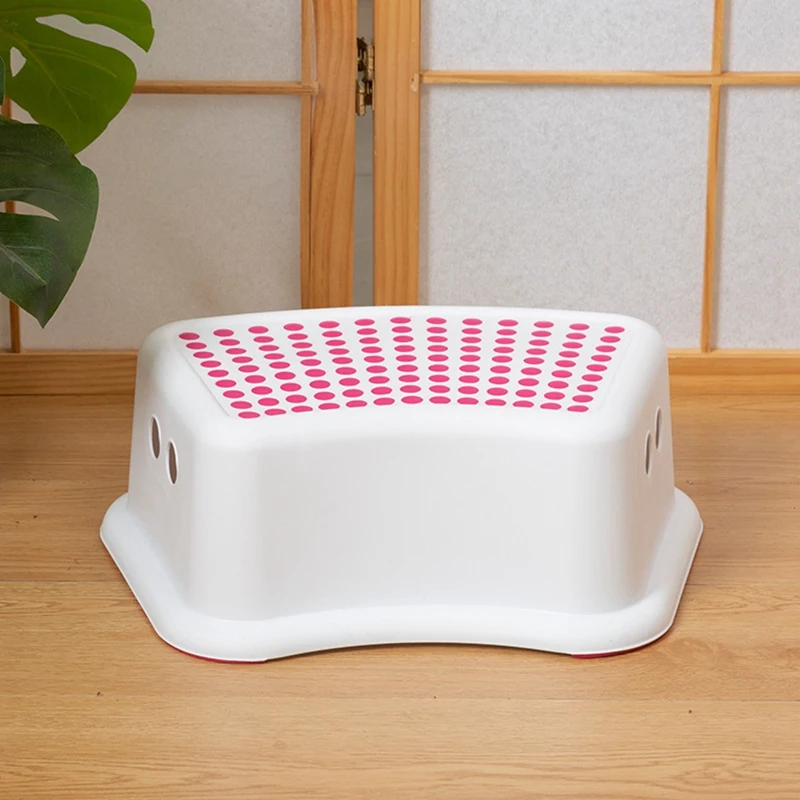 Step Stool With Non-Slip Surface, Curved Step Stool, Potty Training Toilet,Bathroom Sink, Kitchen Counter Stool Helper