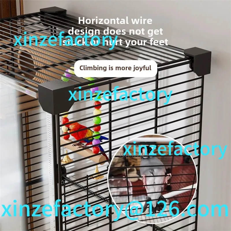 Customizable Transparent Bird Large Parrot Cage Household Pigeon Starling