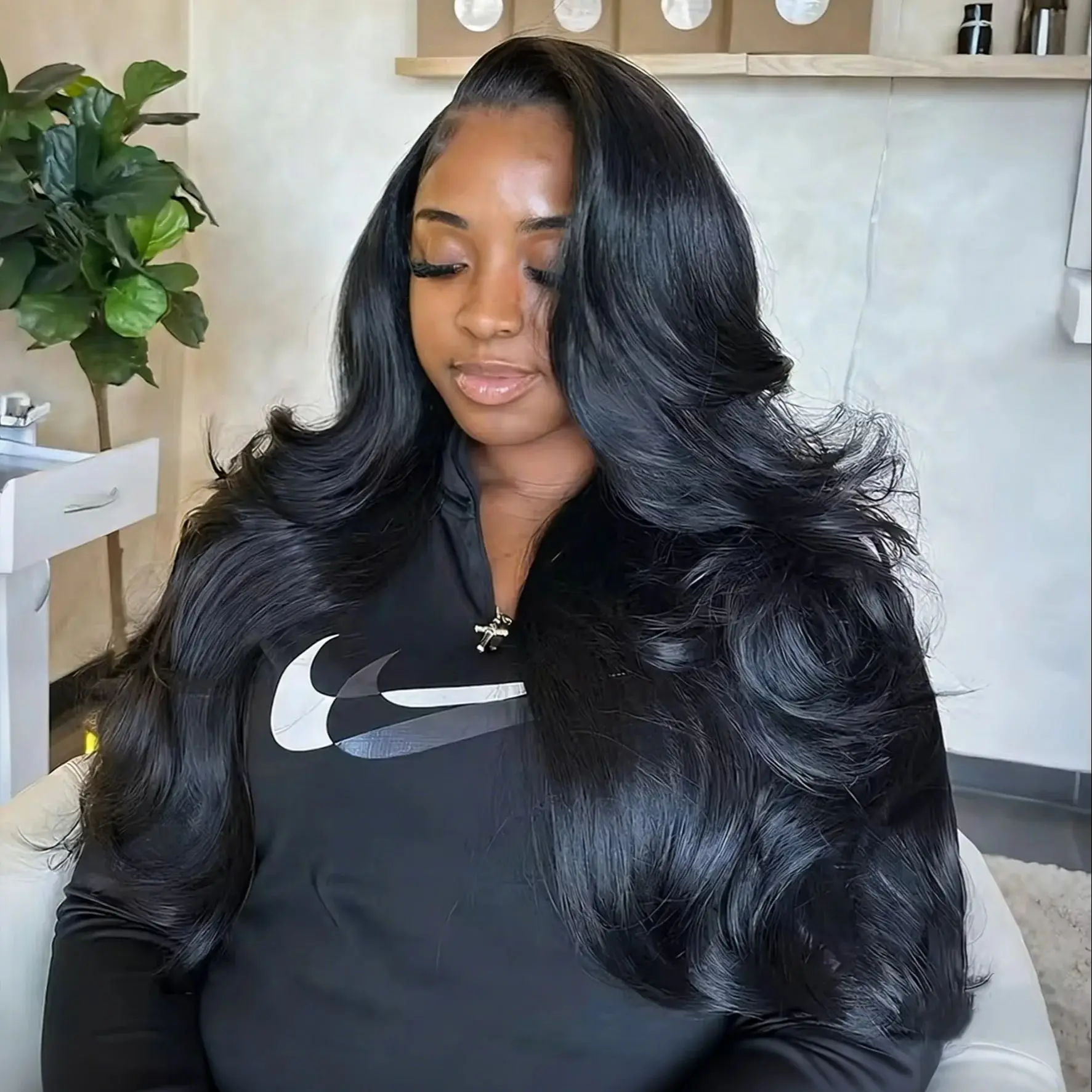 

30 Inch Black Body Wave Human Hair Wigs 13X6 Hd Lace Frontal 13X4 Lace Front Preplucked Wig 100% Natural Brazilian For Women