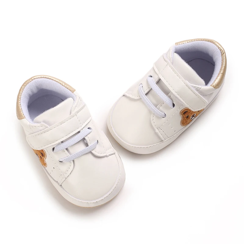 Frühling und Herbst Niedliche Bärenmuster Sportschuhe 0-12 Monate Baby Weiche Sohle Rutschfeste Sneaker – Detail 5