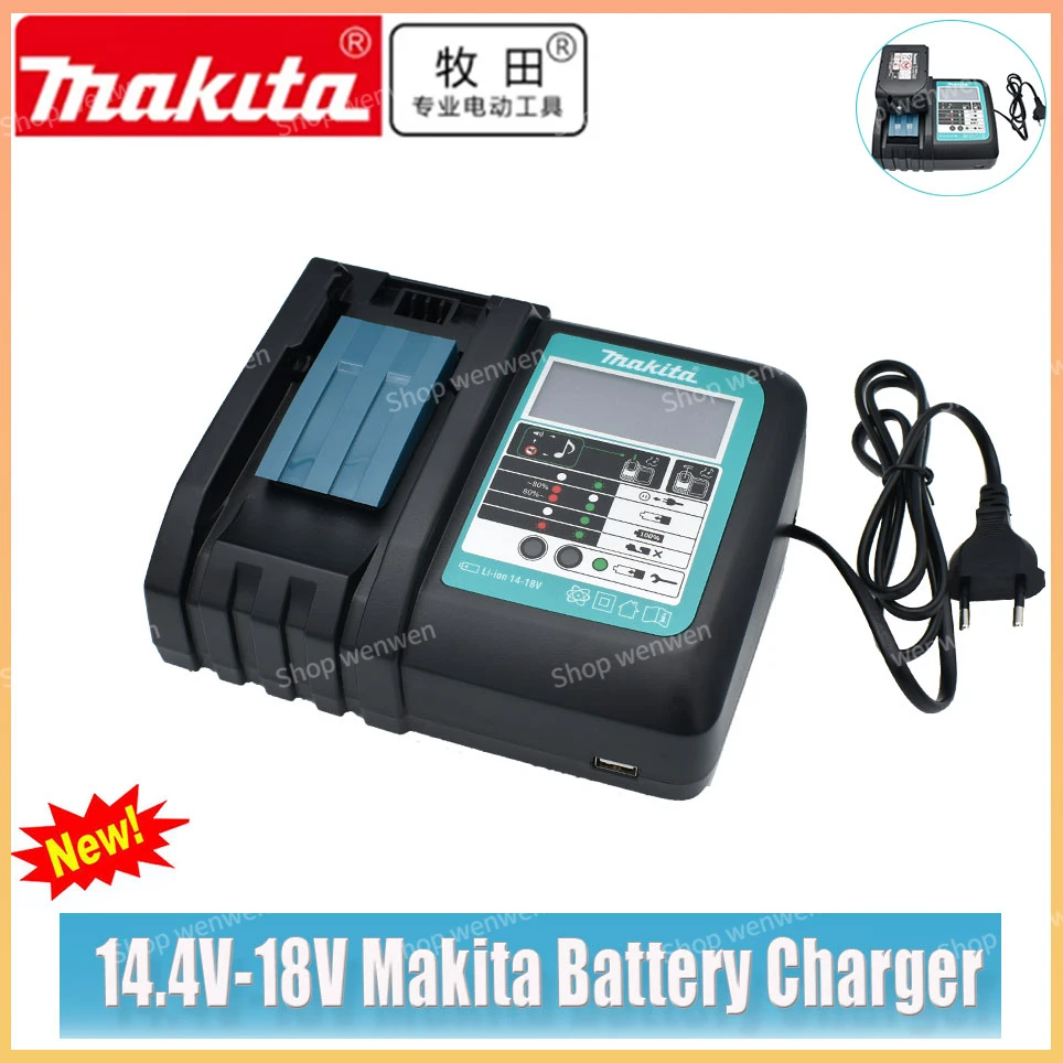 

DC18RC Li-ion Battery Charger For Makita 14.4V 18V Bl1830 Bl1430 Dc18Ra Electric Power DC18Rct 3A Charging