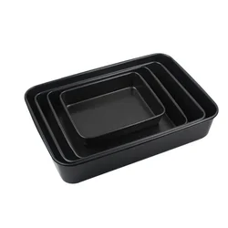 Black Carbon Steel Rectangular Baking Tray Loaf Toast Bread Cake Bakeware DIY Pastry Nonstick Mold Pan Dish Kitchen Tools