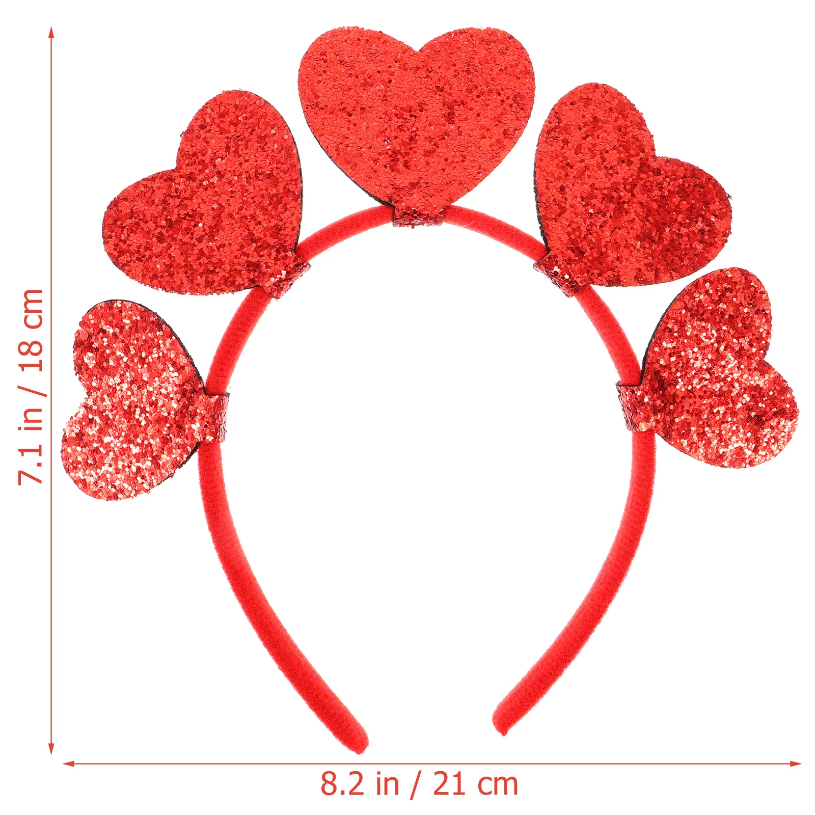 Diadema de amor Día de San Valentín niña diademas de San Valentín diadema para niñas accesorios de Cupido de corazón