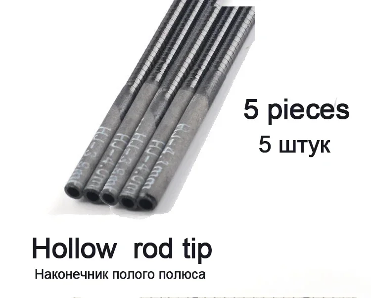 Imagem -06 - Ponta da Vara de Pesca Seções de Reposição Taiwan Vara de Pesca Tamanho Completo Sólido Oco Vara de Carbono Acessórios Resistentes 2.2 Mm4.1 mm Peças 80cm