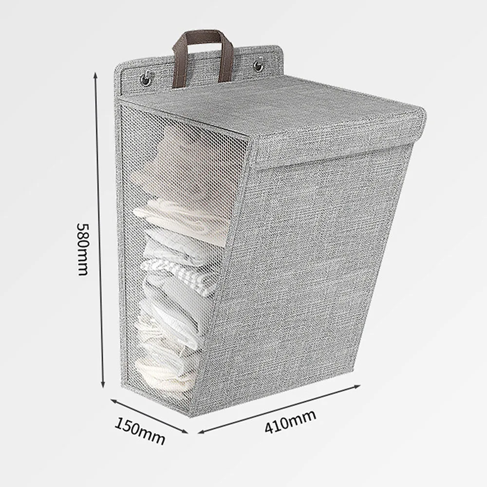 

Collapsible Laundry Basket Suspensible Clothes Storage Box With Handle For Bathroom