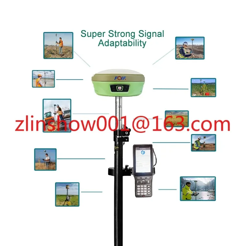 A90 Gnss Base And Rover Dgps Rtk Foif A70 N90 Measuring Instrument Gps RTK With Google Function&Updatable Surpad Software