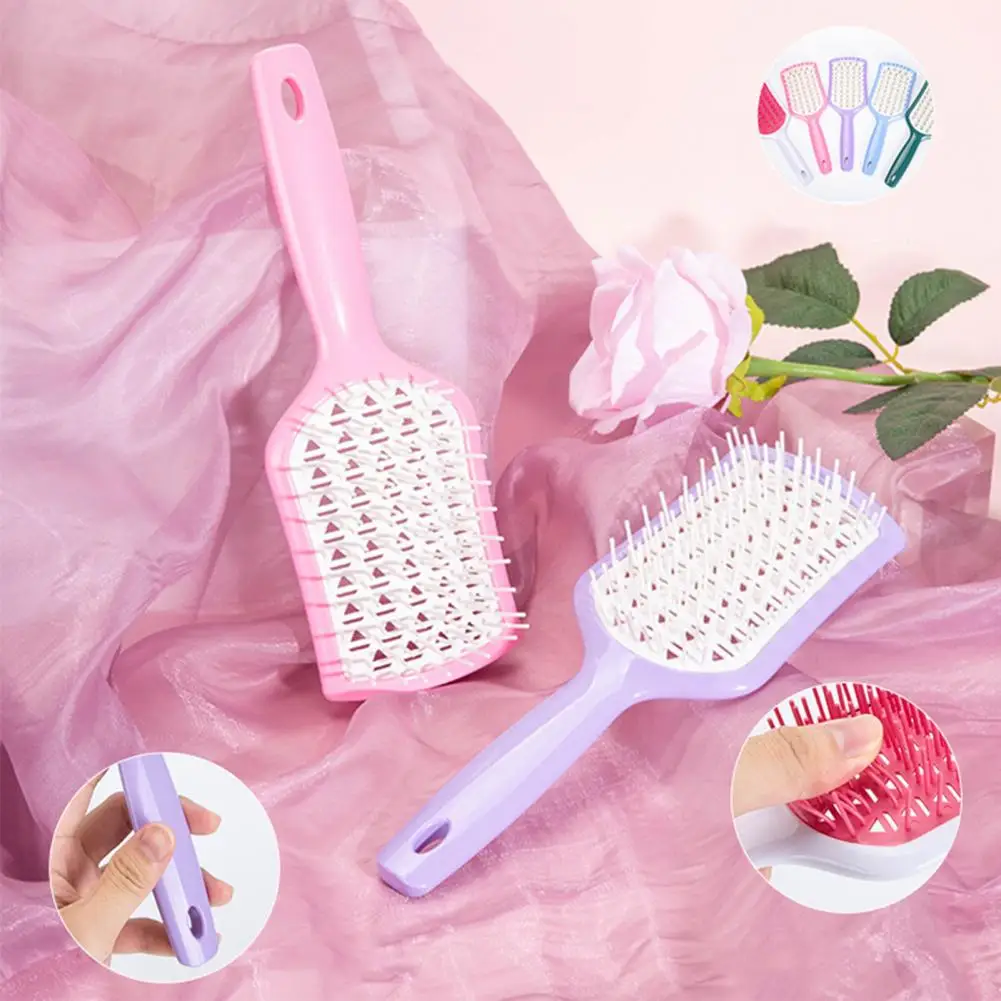 Combs Fluffy Hair Styling Comb Safe Comfortable Multiple Colors Available Massage Home Use Portable Hollow Comb