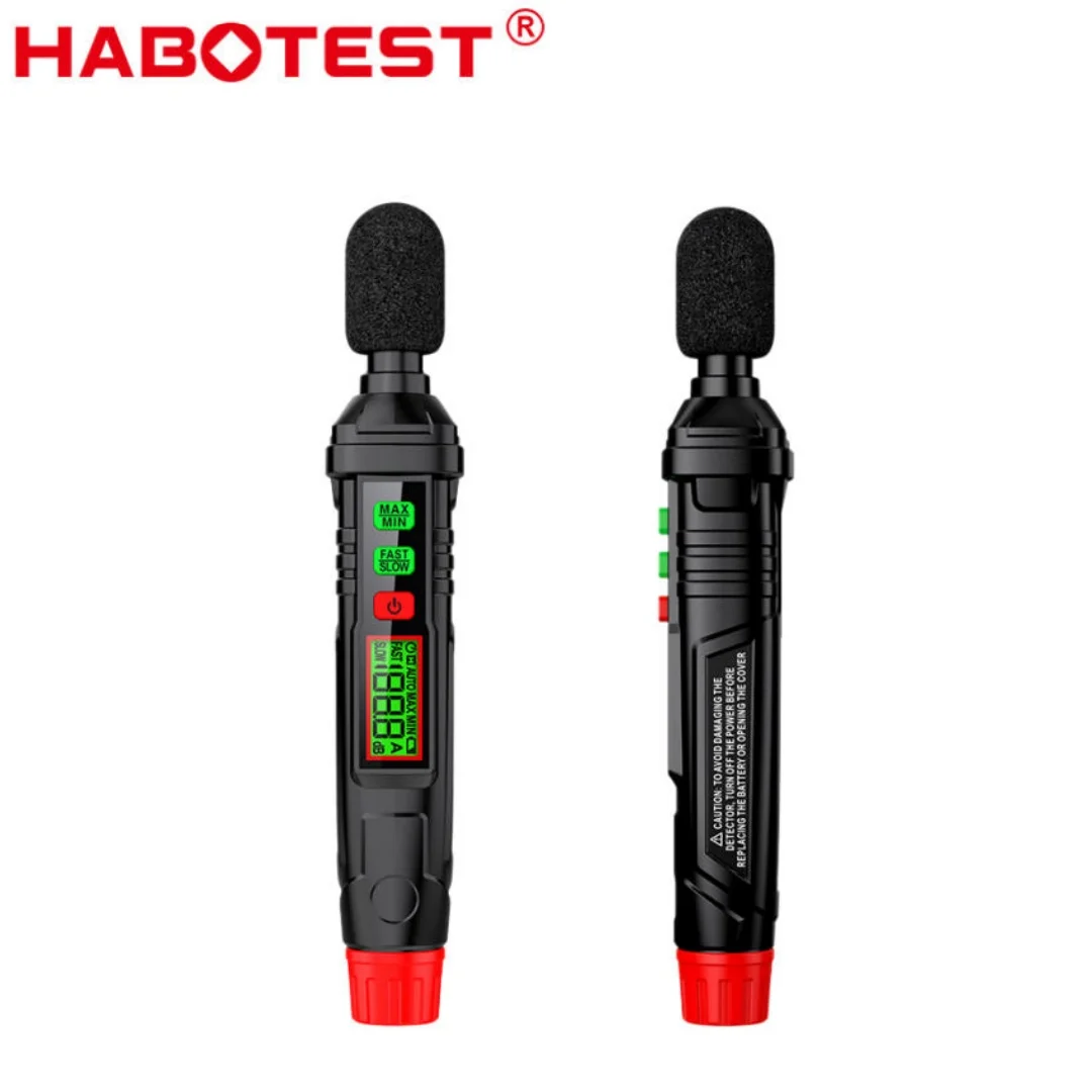 HABOTEST Digital Sound Level Meter 30‑130dBA Decibel Meter Noise Tester Max/Min Fast Slow Mode Noise Monitor For Home Factory
