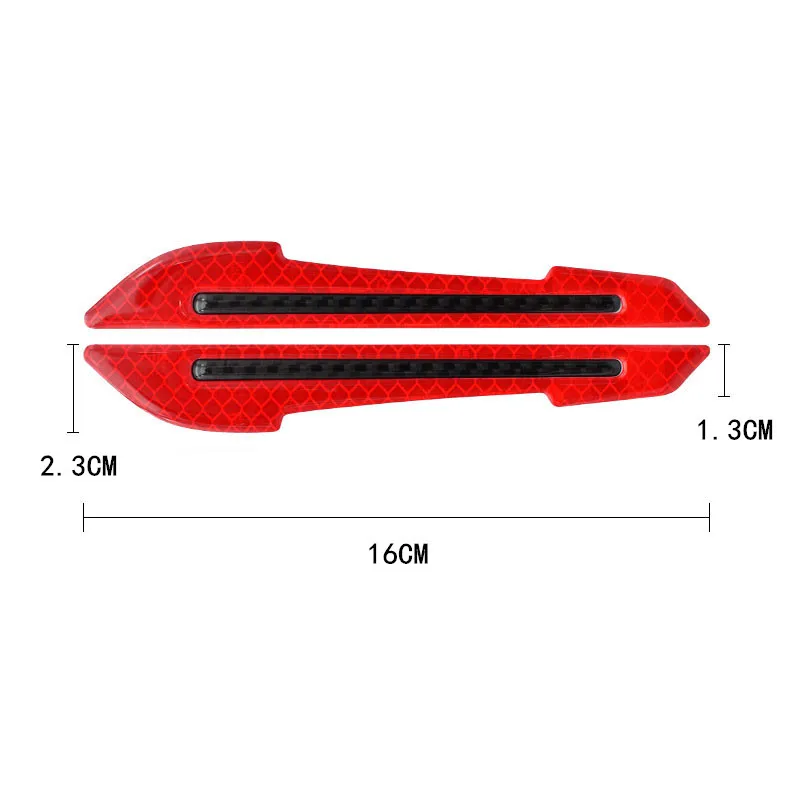 2PCS Car Sticker Rearview Mirror Reflective Tape Collision Warning Sticker External Reflective Tape Reflective Tape Easy Install