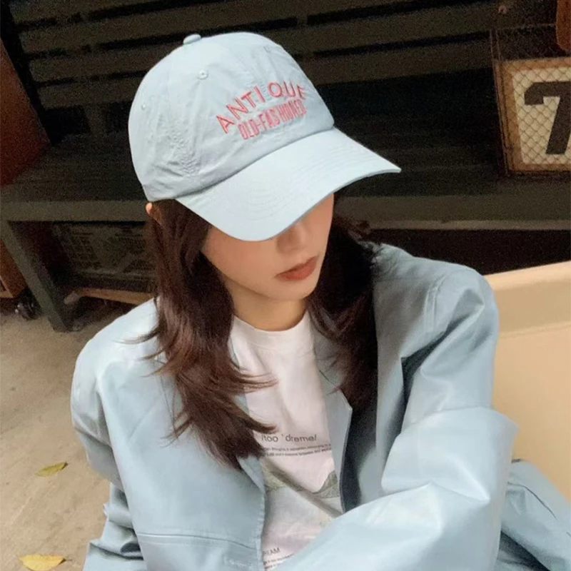 New Men Women Korean Letter Embroidery Quick Drying Baseball Hats Breathable Sunshade Outdoor Versatile Snapback Caps Fashion