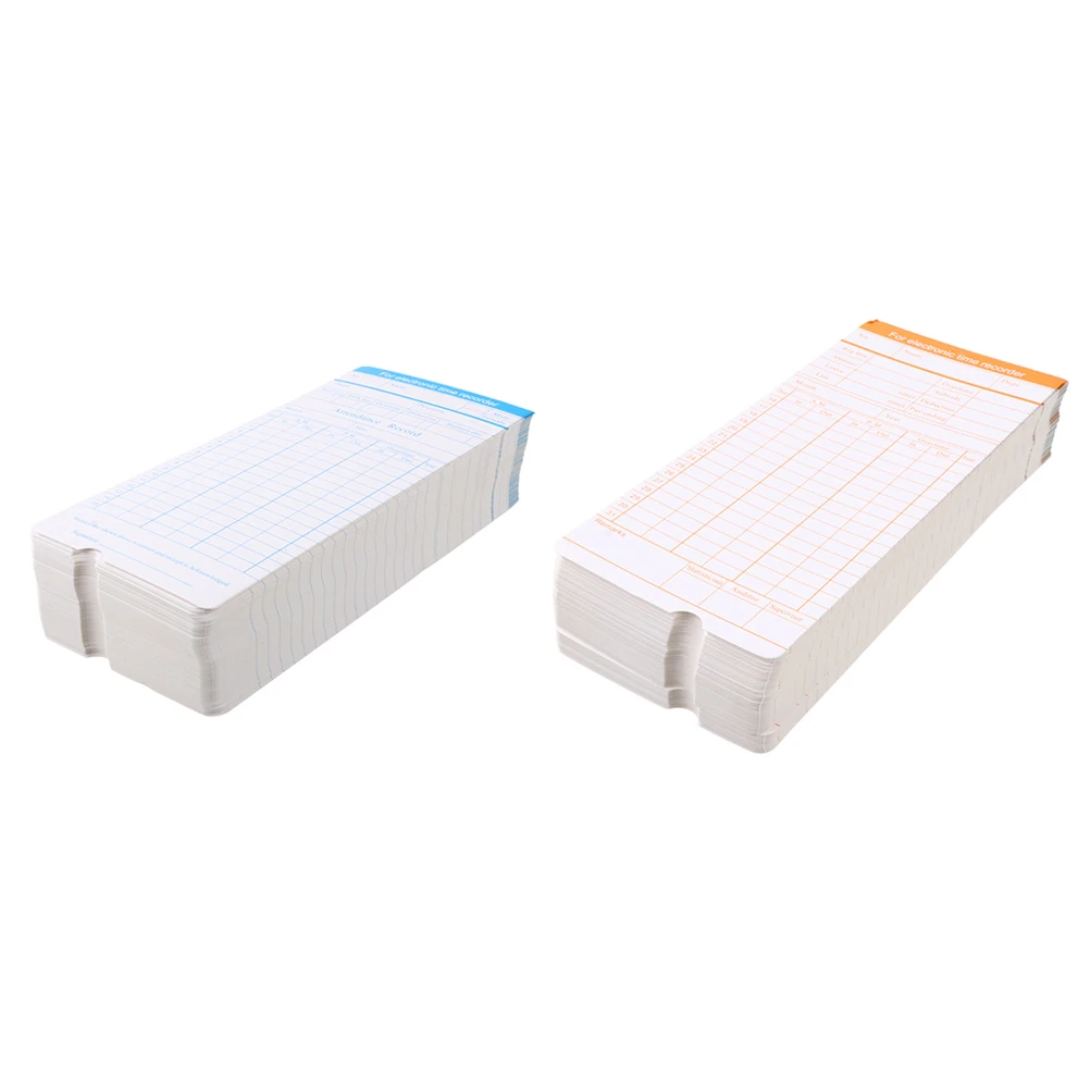 200 Sheets Attendance Cards Time Clock Employee Payroll Recorders Office Supplies Factory Use Long Service