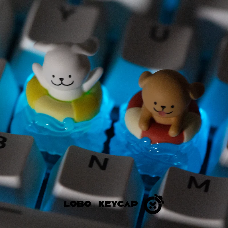 Maltese Peripheral Light-Transmitting Personalized Cute Custom Accessories Mechanical Keyboard Esc Resin Material Keycap Gifts view 3