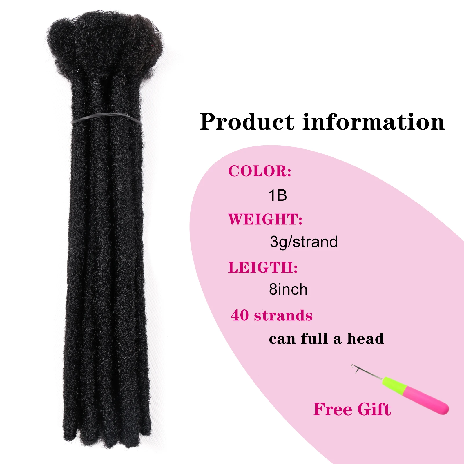 Black Star Hair Dreadlocks Crochet Hair Afro Handmade Synthetic Crochet Braiding Hair Extensions for Women and Men Ombre Color