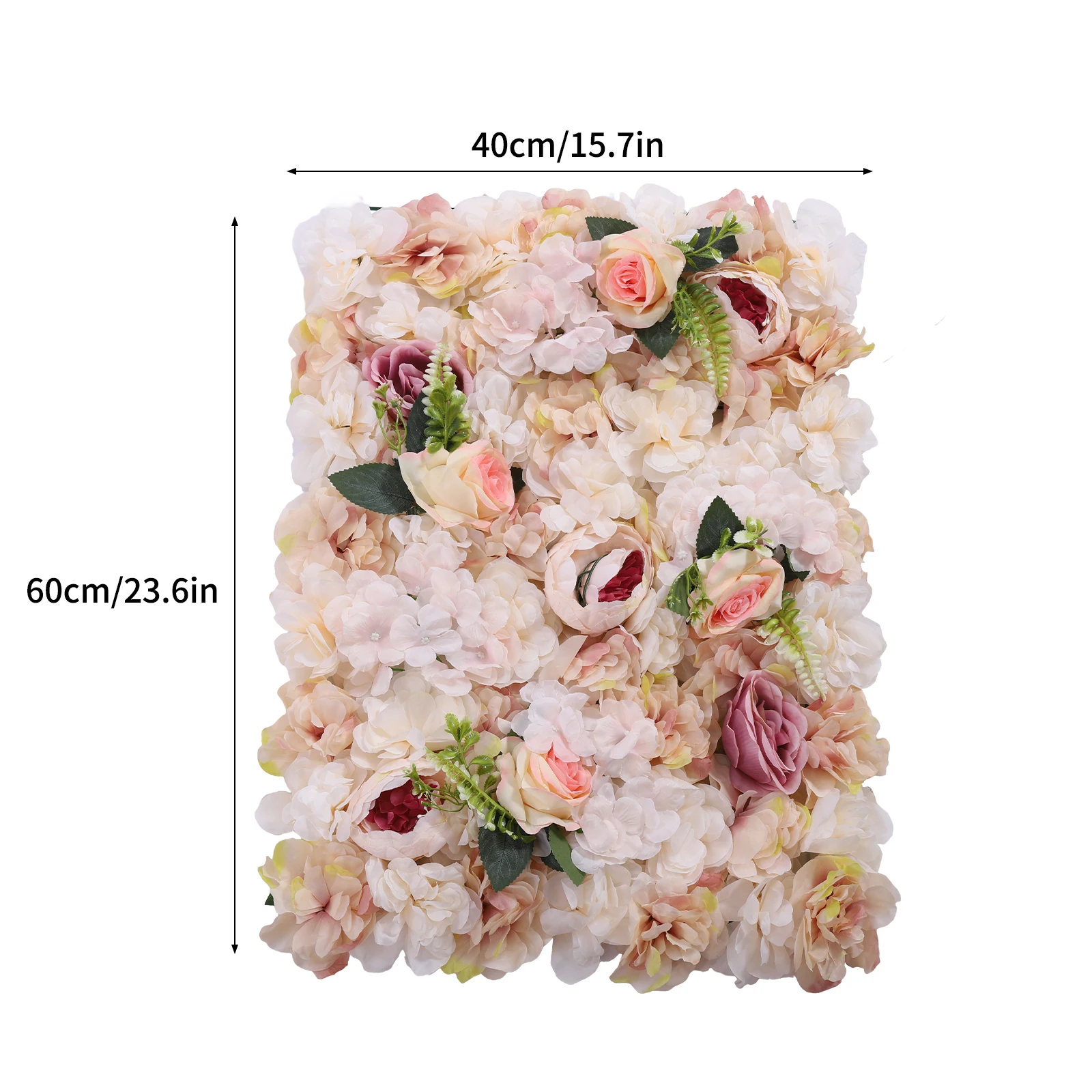 

6Pcs Flower Wall Panel Floral Backdrop 24" X 16" AArtificial Flower Wall Backdrop Faux Flower Panel for Wedding Decoration