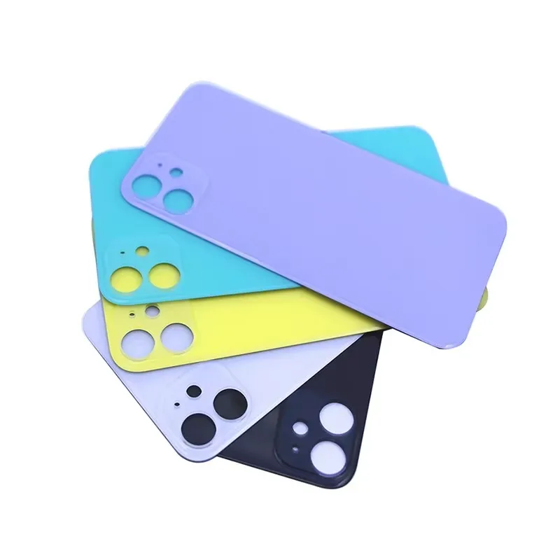 Back Glass+3M glue For IPhone11 Back Cover Glass Fast Replacement Housing Battery Cover Big Hole Rear Glass