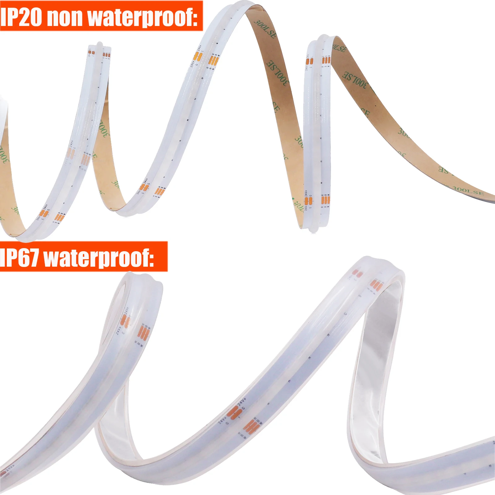 24V RGBW RGBWW COB LED Strip Light 784LEDs Flexible LED Tape Ribbon IP20 IP67 COB Lights Hight Density Linear Light Home Decor