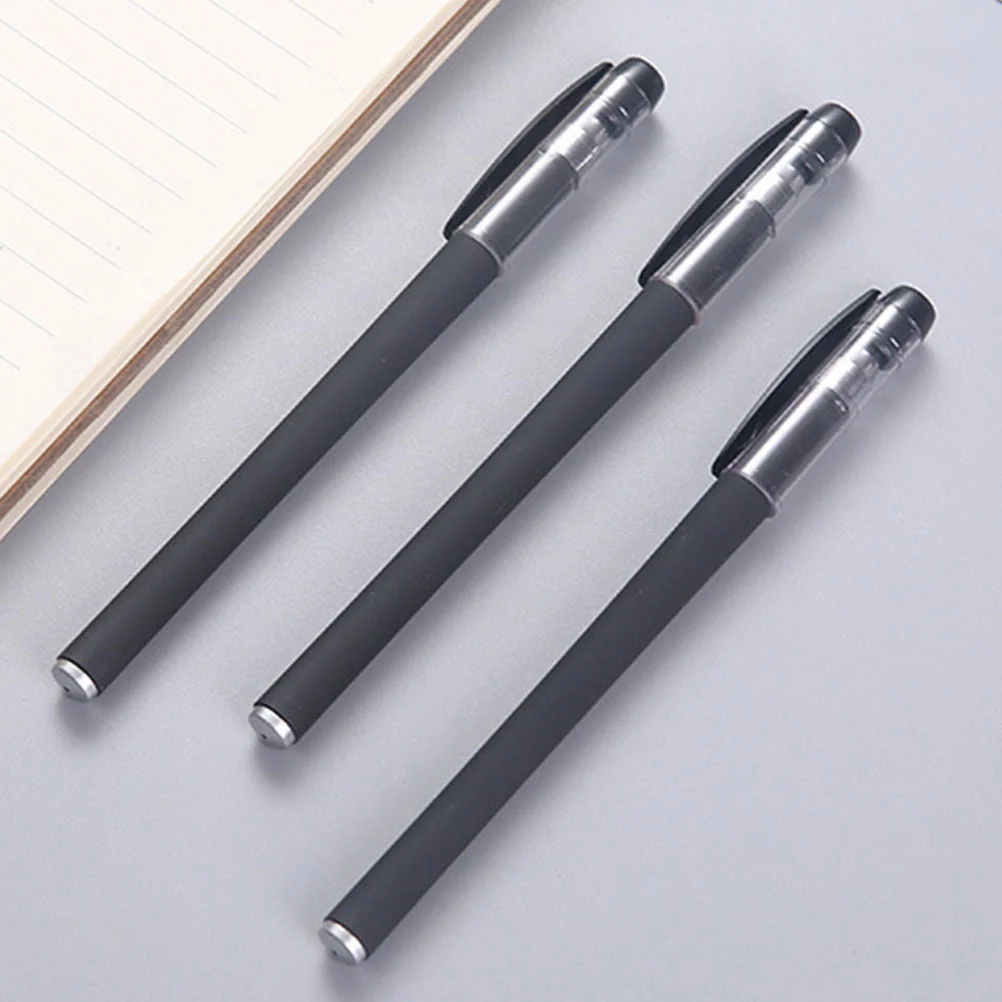 

20pcs Gel School Supplies Writing Pens Students Lightweight Portable Plastic Pens Black Exam Study Doodling Sketching