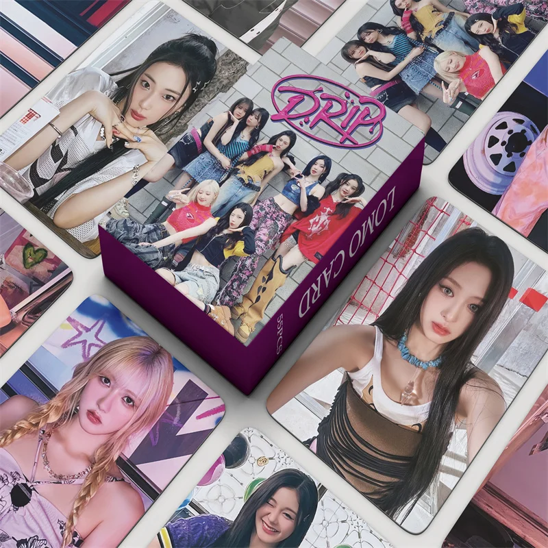 55Pcs/Set BABYMONSTER Idol Girl New Album DRIP Series HD Printed Photocards RUKA HARAM RORA ASA AHYEON Lomo Cards Fans Gifts