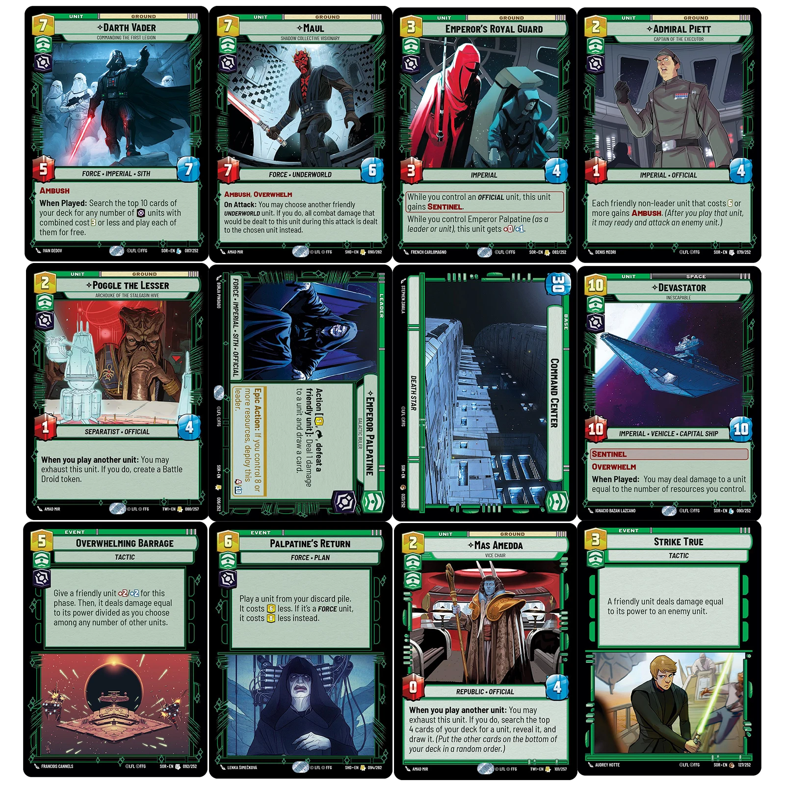 Custom Hot Decks Star Wars Unlimited Card Twilight of The Republic Emperor Palpatine Command Center Booster Game Collection Card