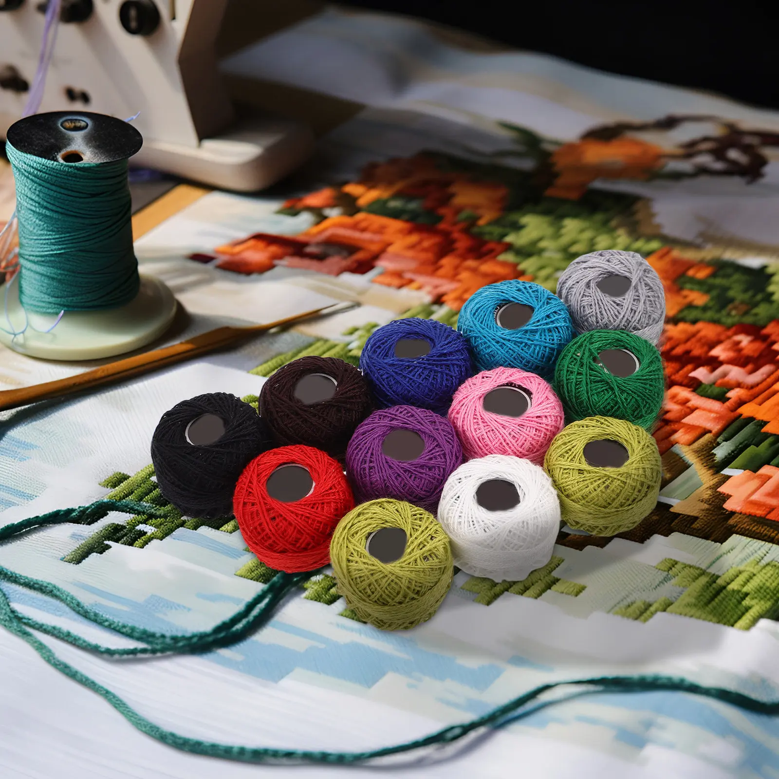 12 pcs Embroidery Thread Cross - Embroidery Floss ulasan dan harga