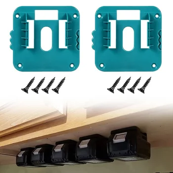 Makita 14.4V 18V 리튬 이온 배터리 보관 랙 용 1/2PCS 배터리 홀더 디스플레이 선반 작업대 용 벽걸이 형 배터리 도크