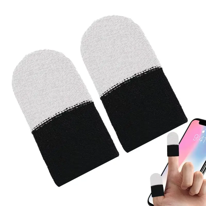 Finger Gloves For Game 2PCS Anti-Sweat Breathable Touchscreen Finger Sleeve Gamer Gloves For Mobile Phone Games Game Artifact