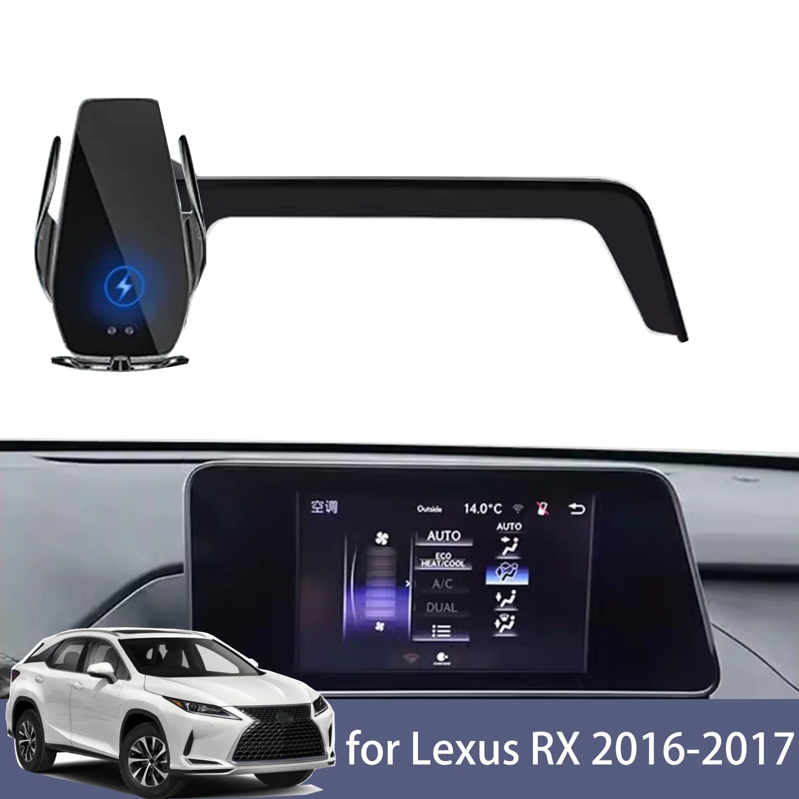 

for Lexus RX Car Phone Holder 2016-2017 Screen Navigation Bracket Magnetic New Energy Wireless Charging Rack