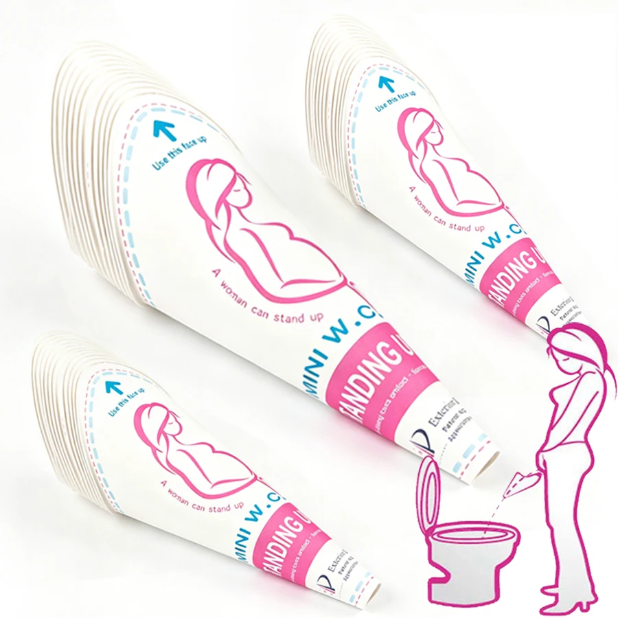 14/24pcs Paper Standing Urinal Pee Funnel Individually Packaged for Pregnant Women Patient Outdoor Field Emergency Tool XJM