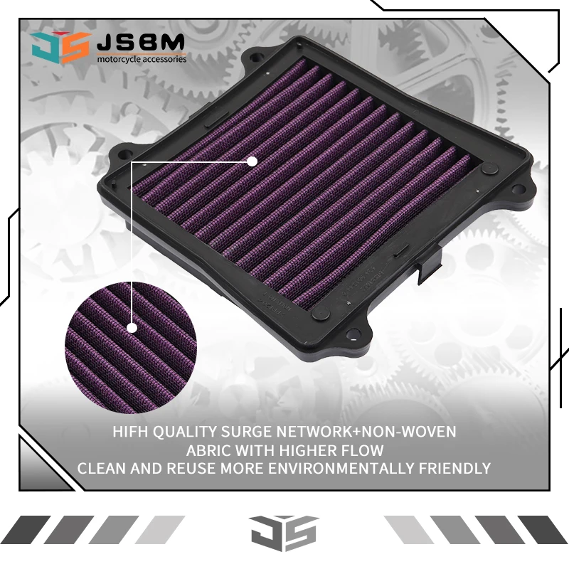

JSBM Motorcycle Accessories High Flow Air Filter For Bajaj Pulsar RS200 NS160 NS125 Dominar 250 400 V1 UG TOURING DT581062