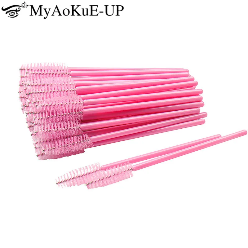 

1000pc Disposable Eyelash Brush Eyelashes Extension Eyebrow Spoolie Brush Mascara Wands Applicator Eye Lash Cosmetic Makeup Tool