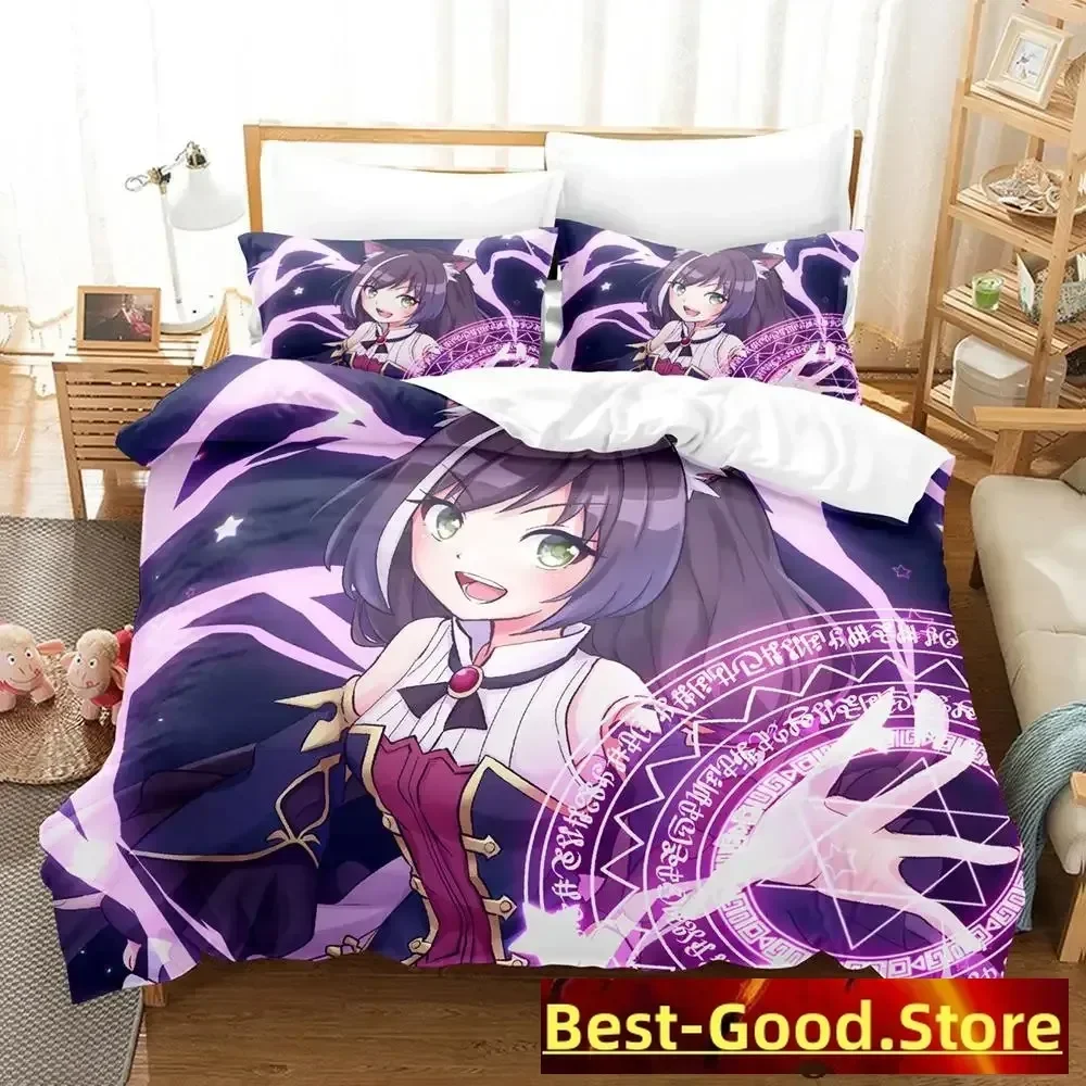 

2023 Kyaru Bedding Set Single Twin Full Queen King Size Bed Set Adult Kid Bedroom Duvetcover Sets Anime parure de lit Bed