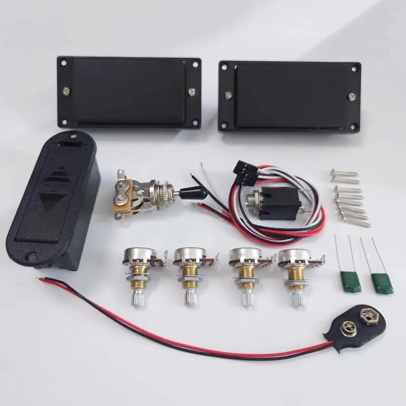 Black Active Pickup Electric Guitar Humbucker Pickups Set Short Shaft Pots & Wiring Guitar Accessoires