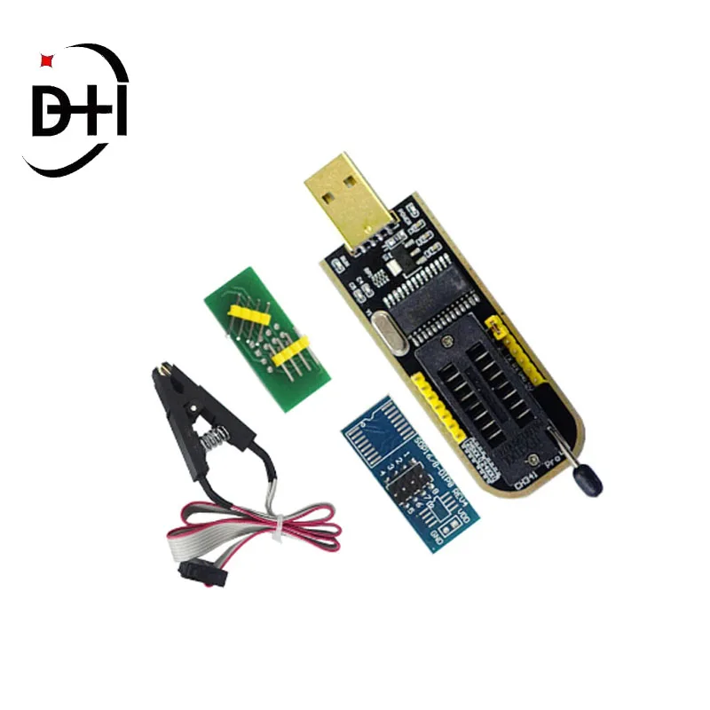 CH341A CH341 24 25 Series EEPROM Flash BIOS USB Programmer Module + SOIC8 SOP8 Test Clip For EEPROM 93CXX / 25CXX / 24CXX