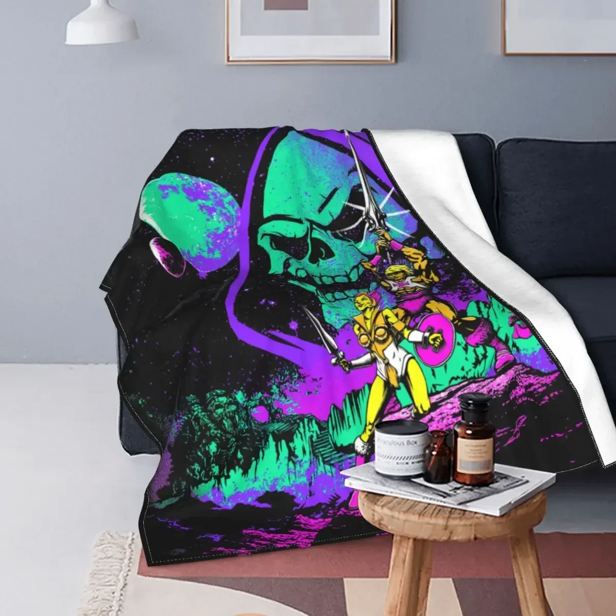 3D Print He Man Masters Of The Universe Blanket Soft Sofa Cover Skeletor Throw Blanket Fleece Warm Bed Blanket for Bedroom Couch