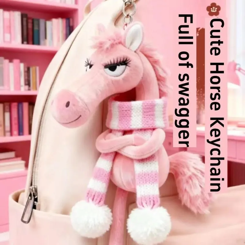 Tianxuan Dark Horse 2026 Jaar van het paard pluche hanger mascotte pony pop uniek ontwerp pluche sleutelhanger