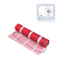 230V 150W/M2 Electric Underfloor Heating Mat Kit System With Wifi Tuya Thermostat Sensor For Tiles Ceramic Cement Stone Floor
