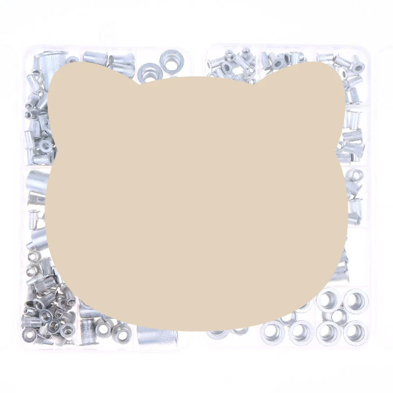 150Pcs 165Pcs Rivet Nut Assortment Kit M3-M12 Threaded Insert Nut Flat Head Rivnut Set For Metal Plate Repair Hardware Supply