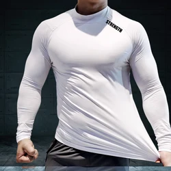 Men's Athletic Compression Tops Gym Quick Dry Long Sleeve T-Shirts Running Workouts Undershirt