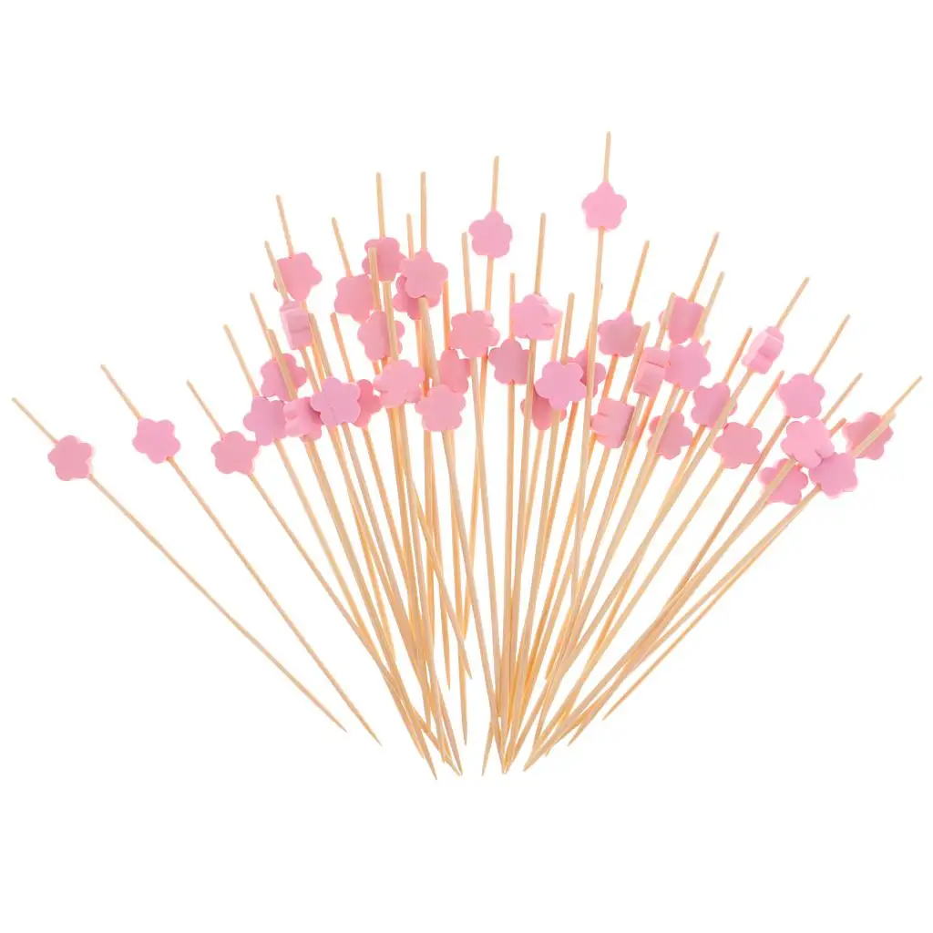 100x الخيزران كوكتيل العصي النمام المسواك ساندويتش الفاكهة كب كيك يختار 12 سنتيمتر #2